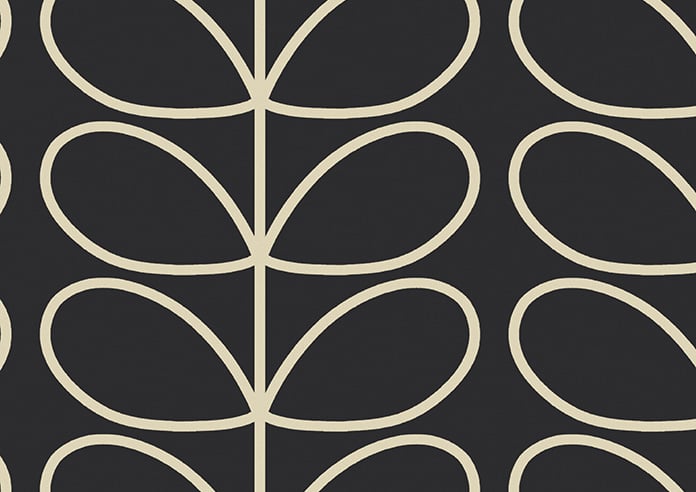 Orla Kiely Jumbo Linear Stem, Liquorice - Twist&Fit Roller Blind - Image 6